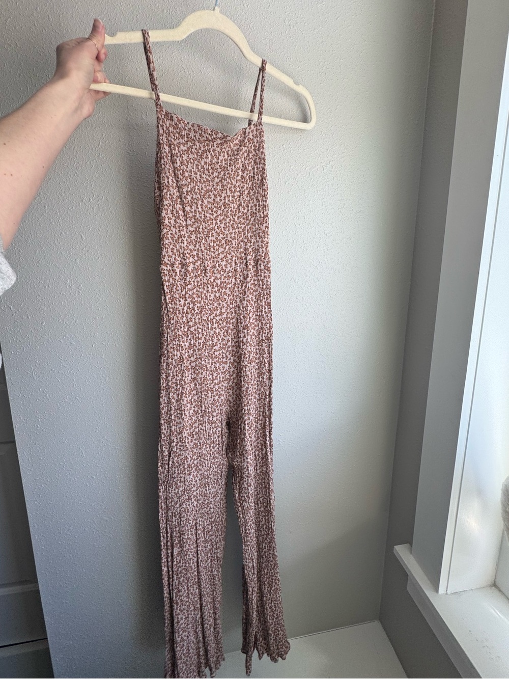 Audrey 3+1 Dusty Rose Floral Spaghetti-Strap Jumpsuit